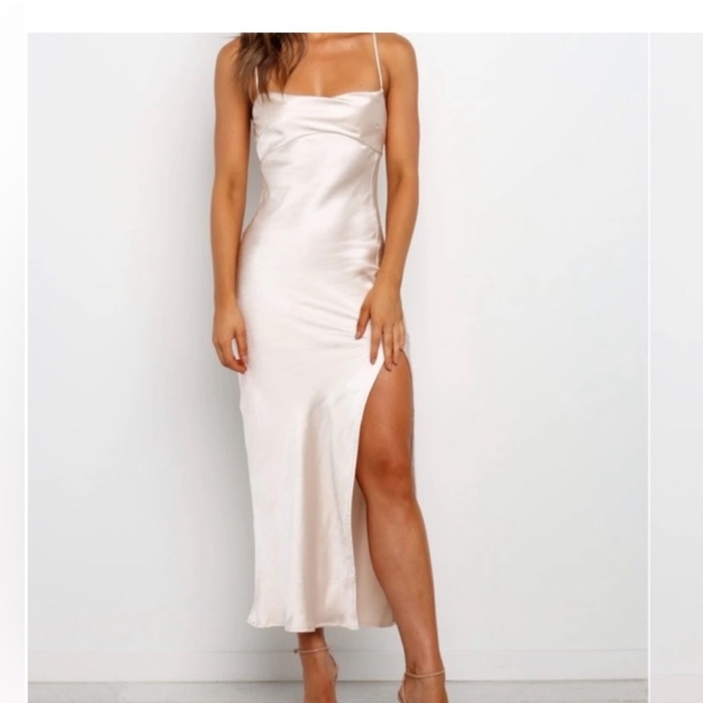 Petal + Pup silky white dress never worn